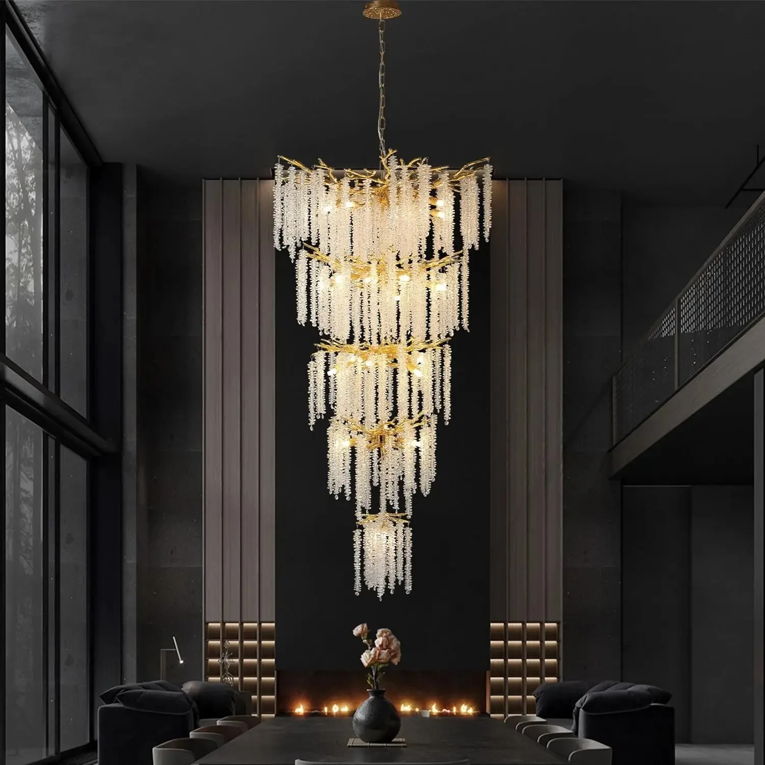 Modern Large Luxury Living Room Chandelier For Staircase French New Design  Tassel Crystal restaurant Pendant Lamp Lustre Fixture - AliExpress, image size:1500x1500