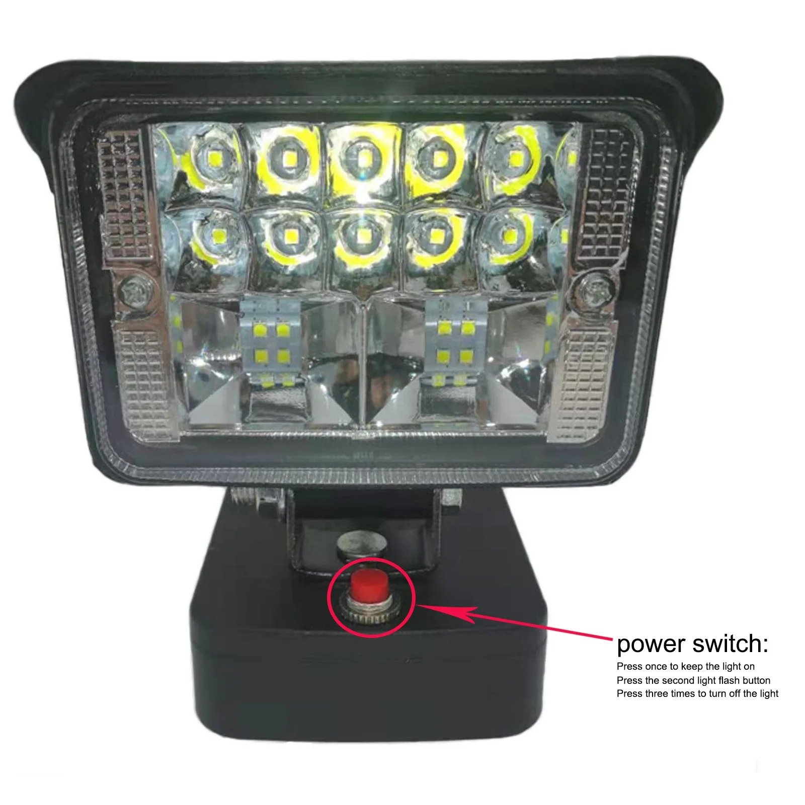 

Portable LED Lighting Work Light Flashlight Outdoor Waterproof High Power Lamp Compatible for RIDGID AEG 18V Lithium Battery