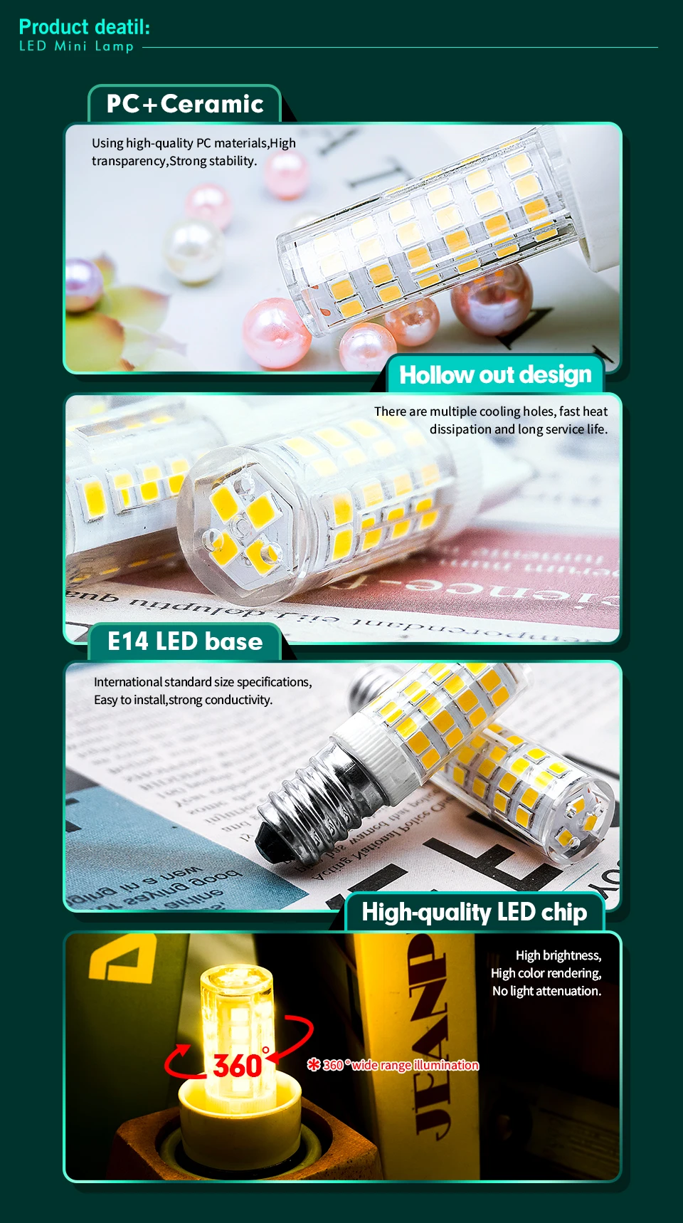 2pcs 3W 5W 9W LED Lamp E14 AC 220V S309c48284c49489bb16d371289d77c2dp