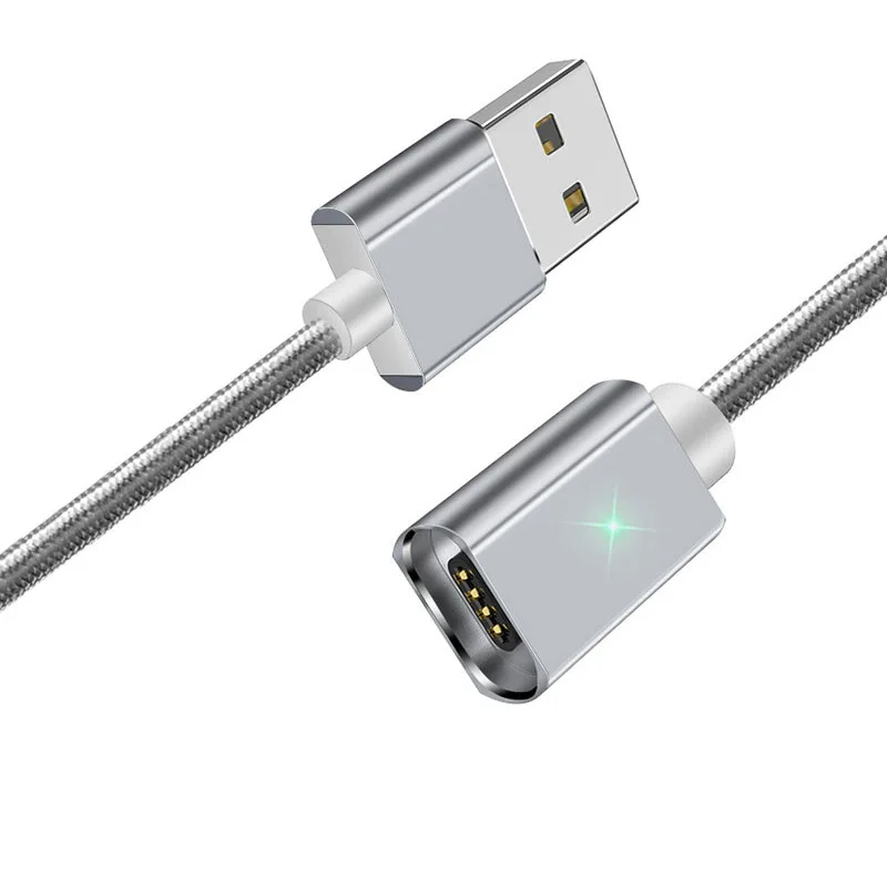 Magnetic 3-in-1 USB Charging Cable with Interchangeable Magnetic Heads - 3m