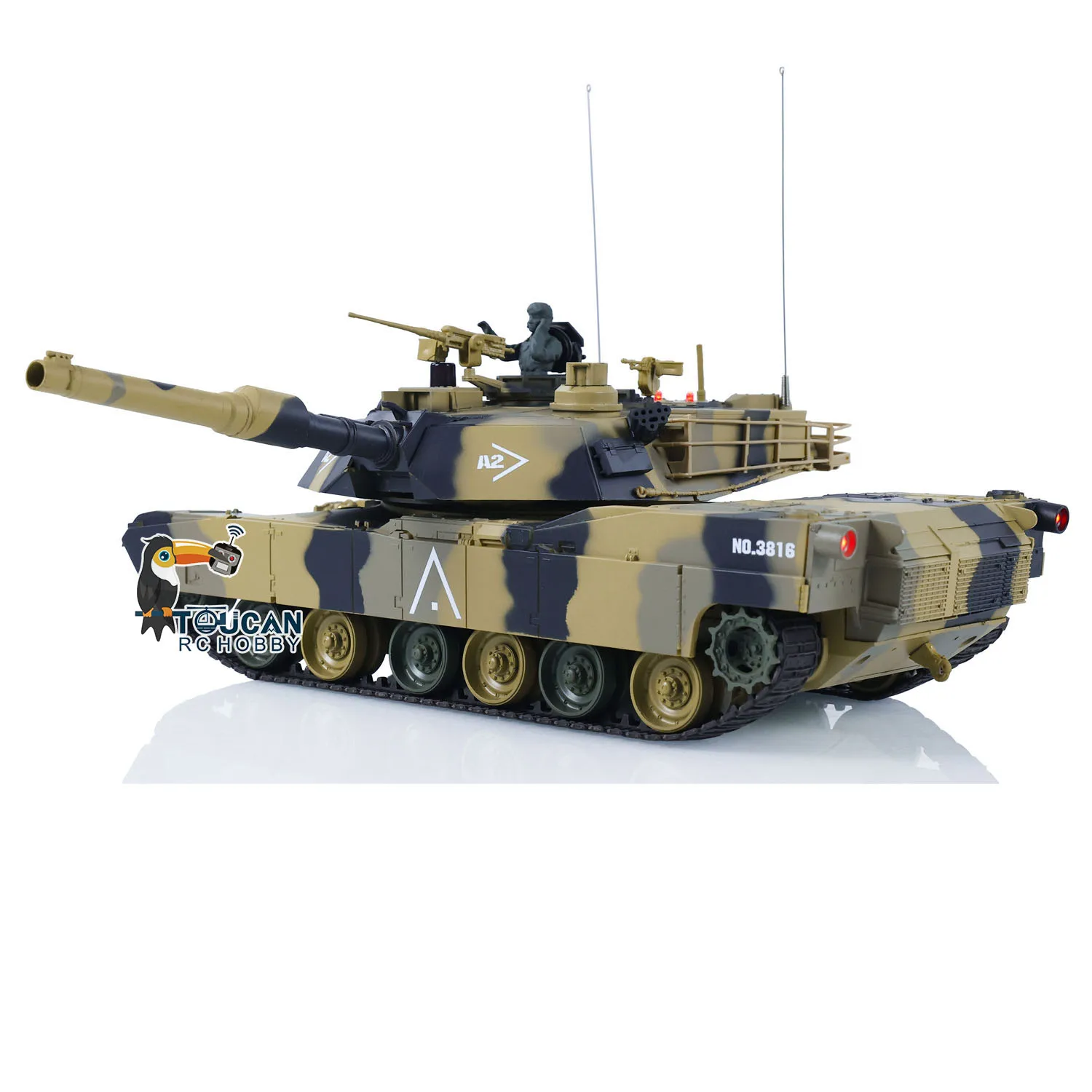 1/24 Heng Long M1A2 3816-2 RC Tank Abrams 2.4G Toys TOUCAN Radio