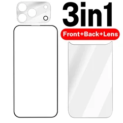 Premium 6 - in - 1 Front and Back Tempered Glass Set with HD Camera Lens Protection - Anti - Scratch Screen Guard - iPhone 17 Pro Max (3in1 Glass)