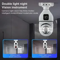 Caméra IP WiFi 8MP E27, Caméra Ampoule Sans Fil, Moniteur Bébé, Caméras pour Animaux de Compagnie, Surveillance Vidéo Intérieure Intelligente 5MP avec Suivi IA 4