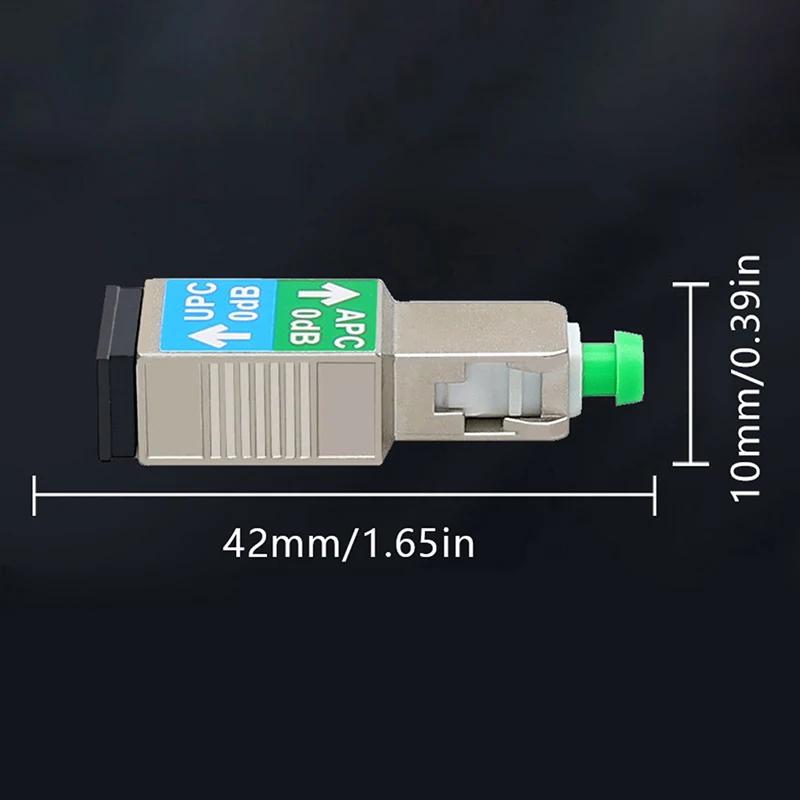 1Pc APC Male To UPC Female Optical Fiber Adapter 0dB Attenuator 1200NM 1600NM Mutual Conversion Of Connector