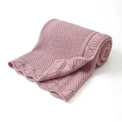 Couvertures tricotées pour bébé, couettes de berceau Super douces pour emmailloter le nouveau né, pour enfant en bas âge, poussette, canapé, literie, 100x80cm 