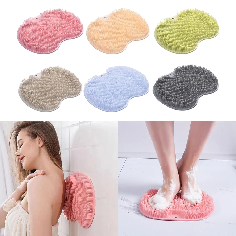 Shower Foot Scrubber Back Foot Massager Cleaner Brush With Non Slip
