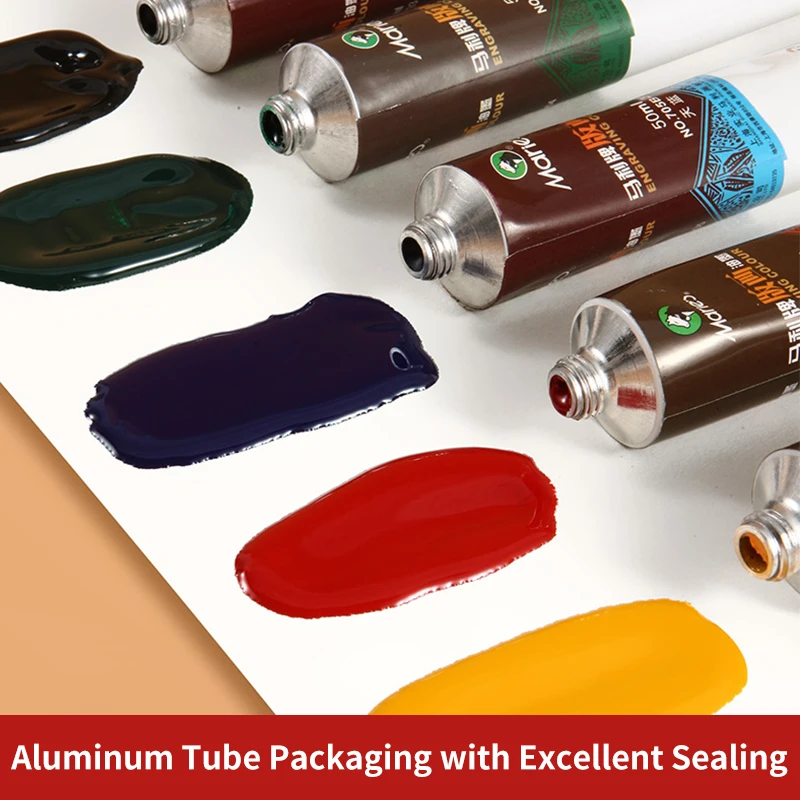 Marie's 6 Colors 50ml/1.69 oz Printmaking Inks,Oil-Based Printing Paint Linoleum Blocks on Paper Glue Board Wood,Wall for Adults 2