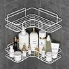 Aluminum Alloy Bathroom Shelves No-drill Corner Shelf Shower Storage Rack Holder Toilet Makeup Organizer for Shampoo Wall Supply 5
