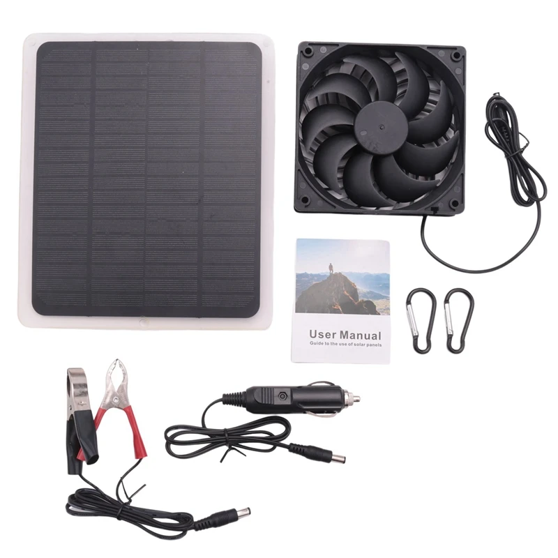 

Solar Panel Exhaust Fan 20W 12V USB Solar Powered Fan Outdoor IP65 Waterproof Portable Ventilator Exhaust Fan