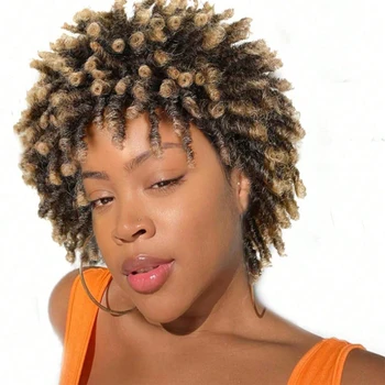 Short Dreadlock Wig For Women And Men Afro Faux Locs Dreads synthetic Wig Heat Resistant Short Braided Wigs For Women 1