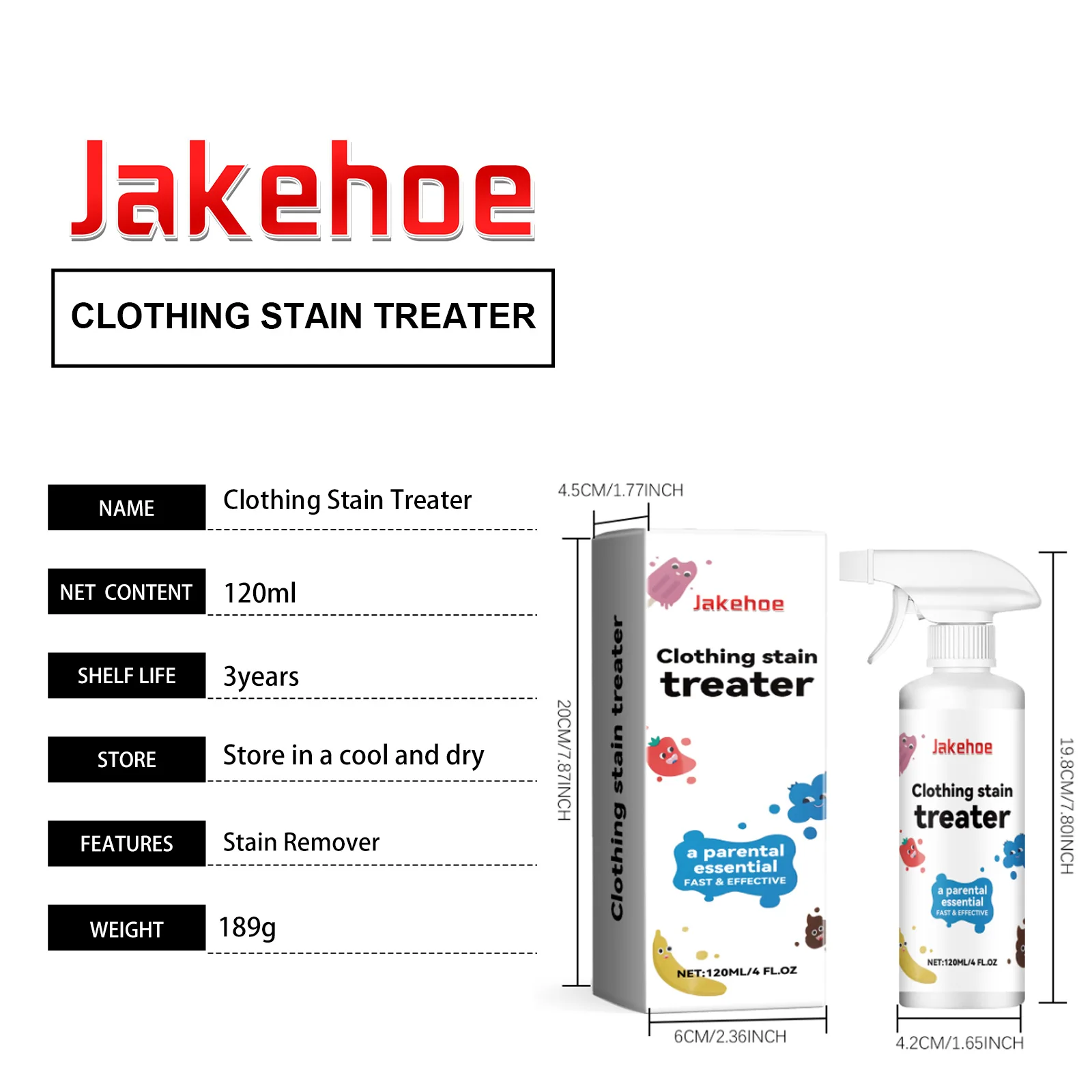Description Picture 2 of item1/3/5pcs bottle Clothes Decontamination Spray Stain Treater Spray Stain Remover For Fabric Portable Stain Treater Spray