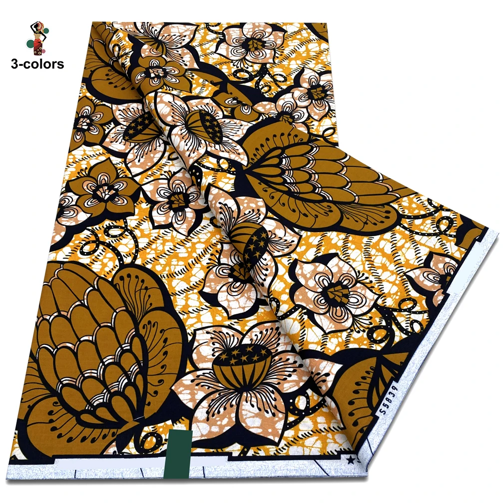 Wholesale Super Quality African Ankara Wax Fabric New 100% Cotton Material Soft Fashion Pink Tissu Pagne Africa Prints 5