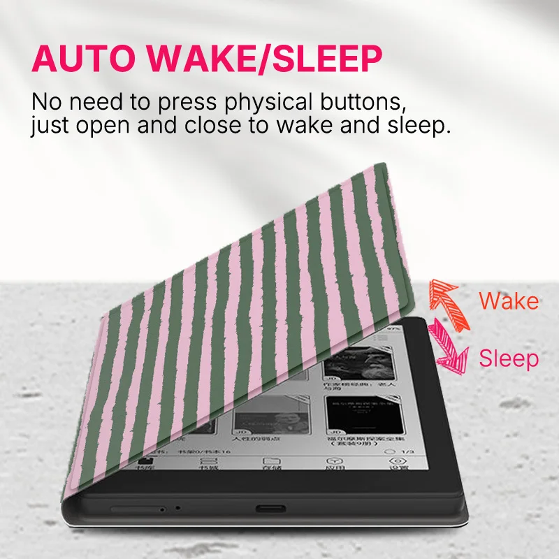 Murmelo Magnetic Frameless Case with Auto Sleep/Wake in Fresh Floral Pattern