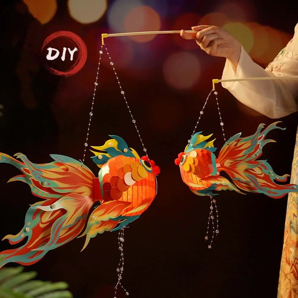 

Goldfish Goldfish Lantern Cute Hanging Glowing Mid-Autumn Glow Lantern Handmade Three-dimensional Kids