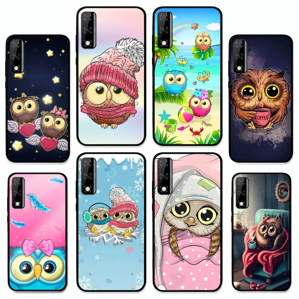 

Cartoon Owl Phone Case For Huawei Y9 6 7 5 Prime Enjoy 7s 7 8 Plus 7a 9e 9plus 8E Lite Psmart Shell