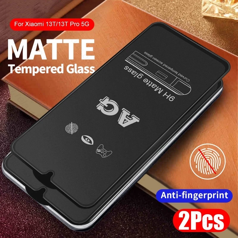 

2PCS 9D Frosted Matte Tempered Glass For Xiaomi 13T Pro 5G Full Cover Screen Protector Film On Xiaomy Xiomi Mi13T Mi 13 T Pro 5G