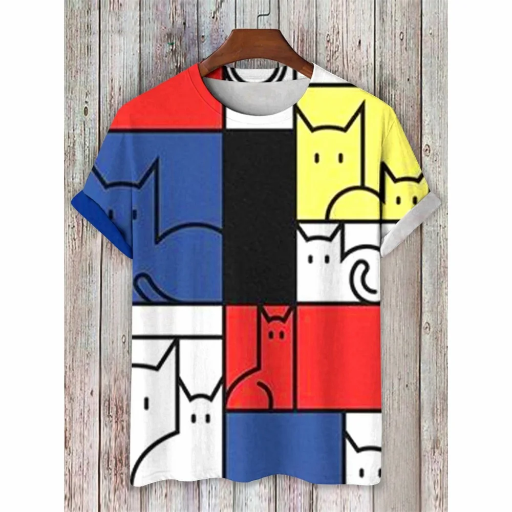 Casual Cartoon Print Unisex T Shirt