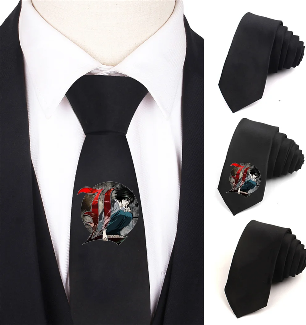

Kids Necktie Anime Death Note Necktie Boy's Children Necktie Cotton Neck Tie Teenager Neck Tie Halloween Necktie