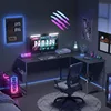 47 Inch Computer Desk for Small Spaces with Storage Bag, Home Office Work Desk with Headphone Hook, Small Office Desk 6