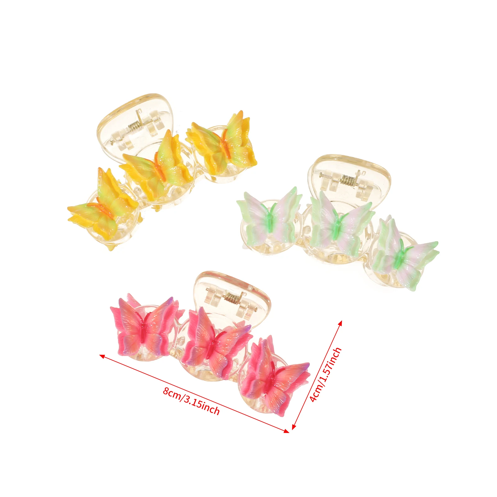Fashion Transparent Butterfly Hair Claw Elegant Ladies Barrettes hairpin For Women Girl Hair Accessories Headdress Party Gifts