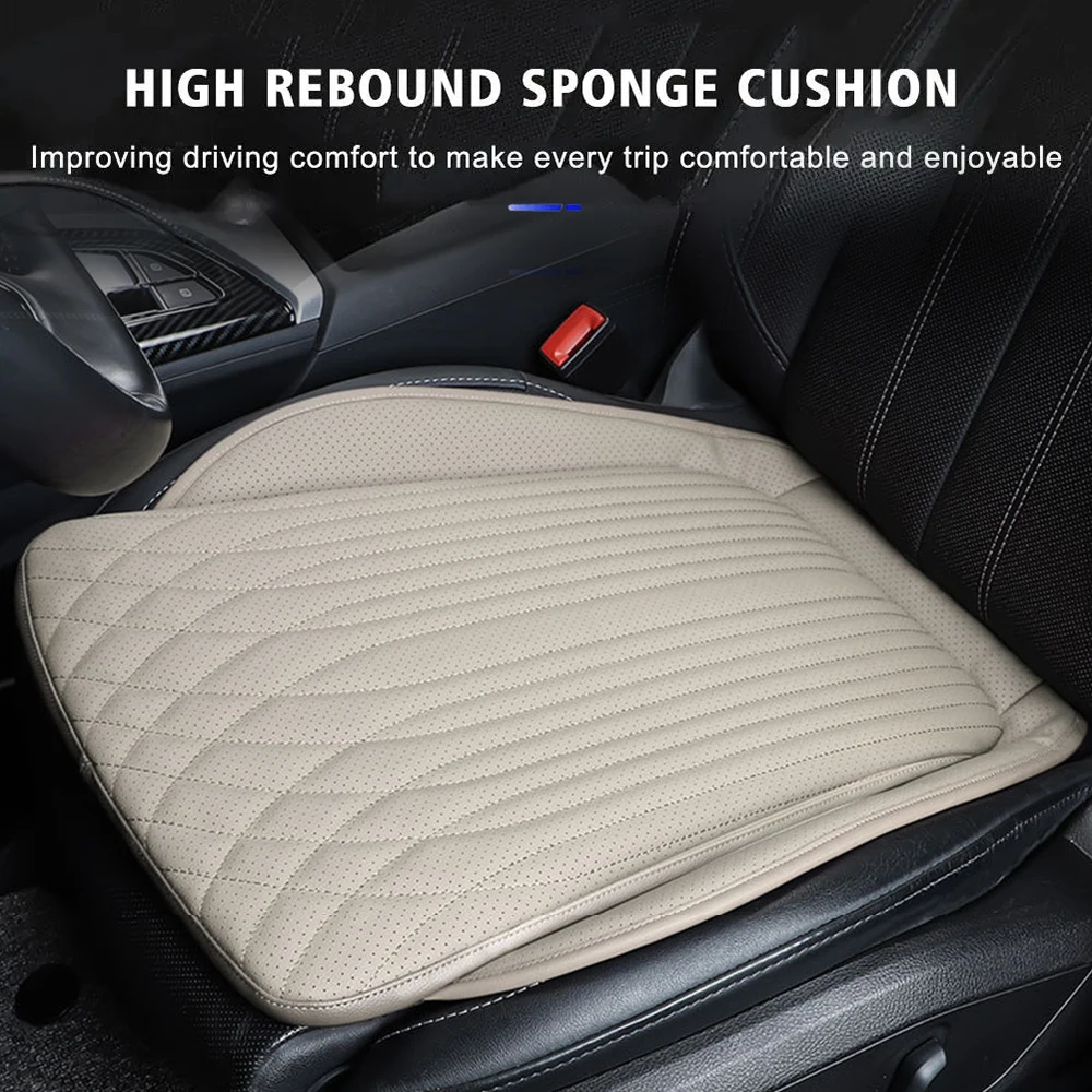 Neue Atmungsaktive Auto Kissen Nappa Leder Nicht-slip Auto Sitz Schwamm Hohe Rebound Pad Sitzkissen Vier jahreszeiten Universal auto Sitz – Detail 1