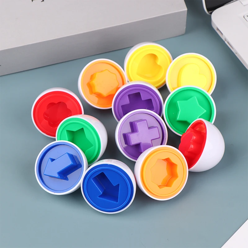 

1Pc Eggs Shape Montessori Matching Color Educational Toys for Baby and Toddlers Recognition Sorter Puzzle Learning Toys Gift