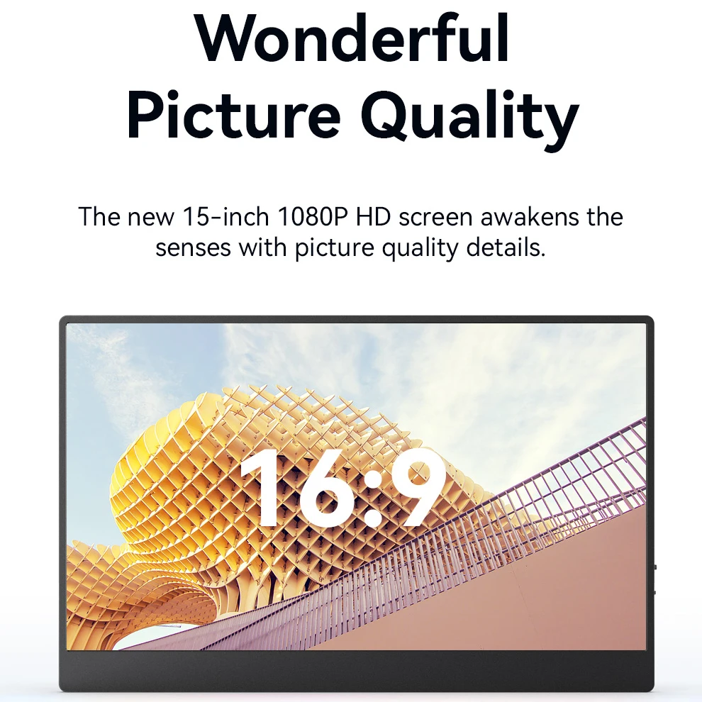 ޴  FHD 1080P IPS USB-C ̴ HDMI   ° ȭ,  Ʈ PC ȵ̵ ġ Xbox PS4/5 , 15 ġ