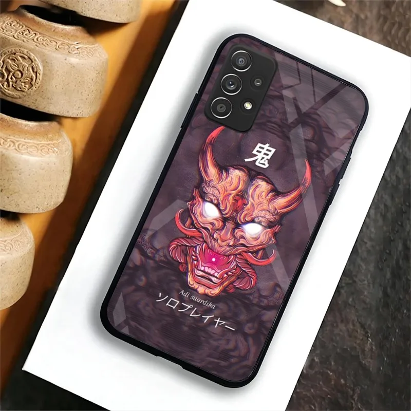 Custodia Per Telefono Giapponese Oni Hannya Demon Mask Per Samsung S22 Ultra S10 E S20 Fe S21 Plus Pro S30 S7 Edge S8 S9 5G Cover In Vetro