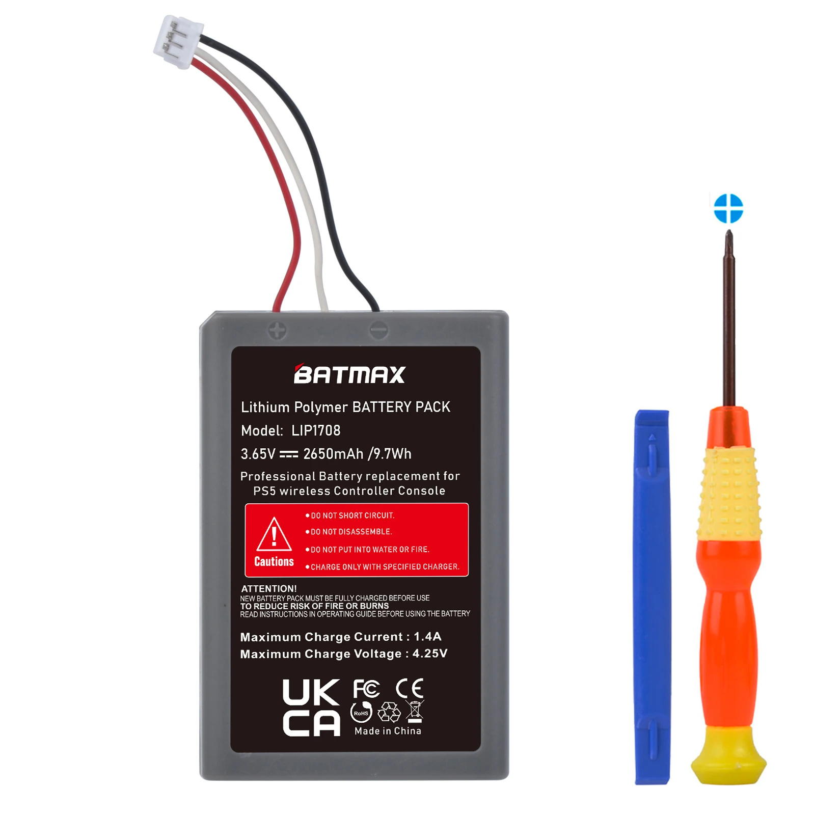 2650mah high capacity batteries replacement for sony ps5 controller for