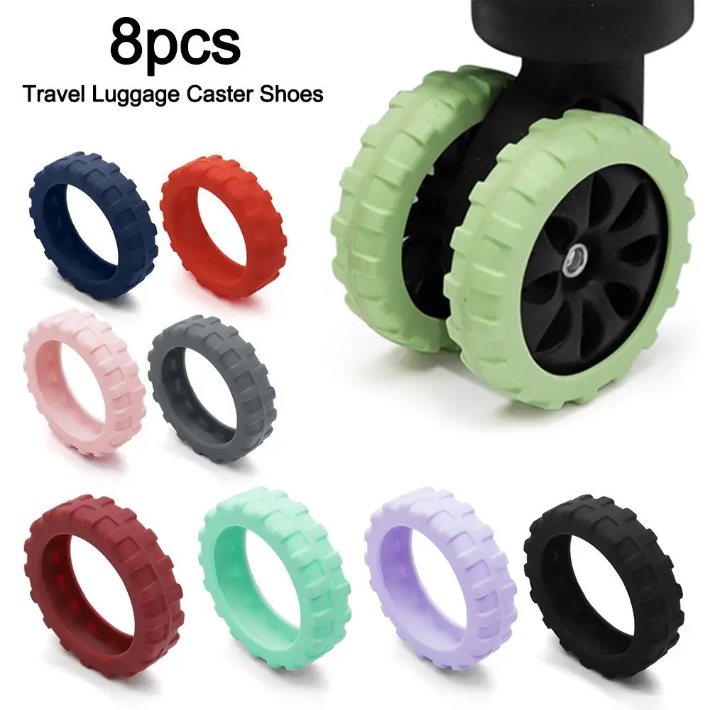 8-Piece Luggage Wheel Protection Set with Silent-Glide Casters