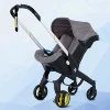 Foldable baby stroller, metal frame, adjustable handle direction, with sunshade, very suitable for outdoor shopping 1