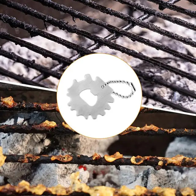 Bbq Kaparó Grillszerszám A Tisztább Tisztító Keféhez Serpenyő Dugóhúzó Funkció Függvény - Image 2