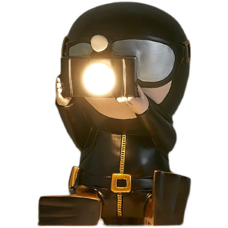 

YY Cute Cartoon Children's Room Decorative Lamp Diver Bedside Atmosphere Table Lamp