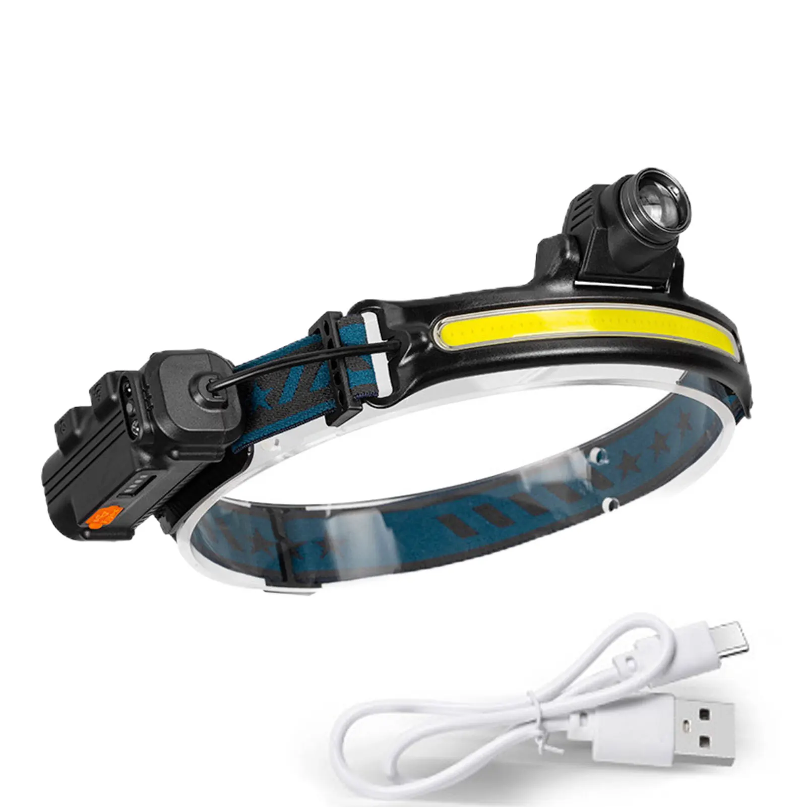 Induction Headlamp 6 Lighting Modes LED Headlamp With Built in Battery