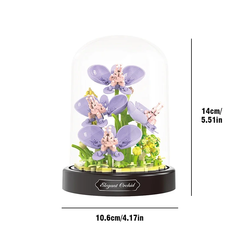 Eternal Bouquet Building Blocks Flower Model DIY Creative Plant Decoration Assemble Bricks Educational Toys for Kids Adult Gifts