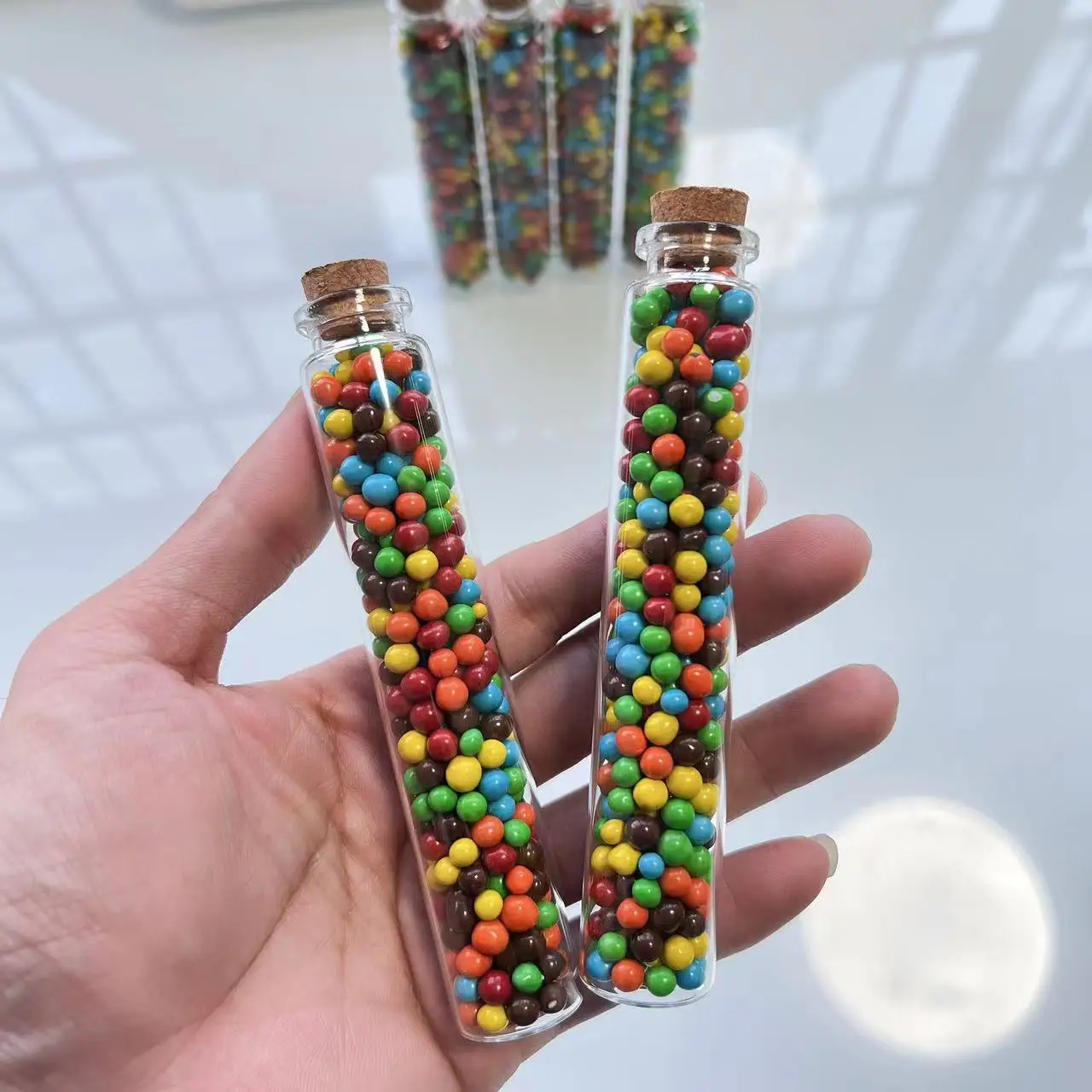 Small Glass Test tube 48 pcs/lot 11*22*120mm 35ml Glass Bottles With Cork Crafts Tiny stash Jars wishing Glass Jar Bottle 4
