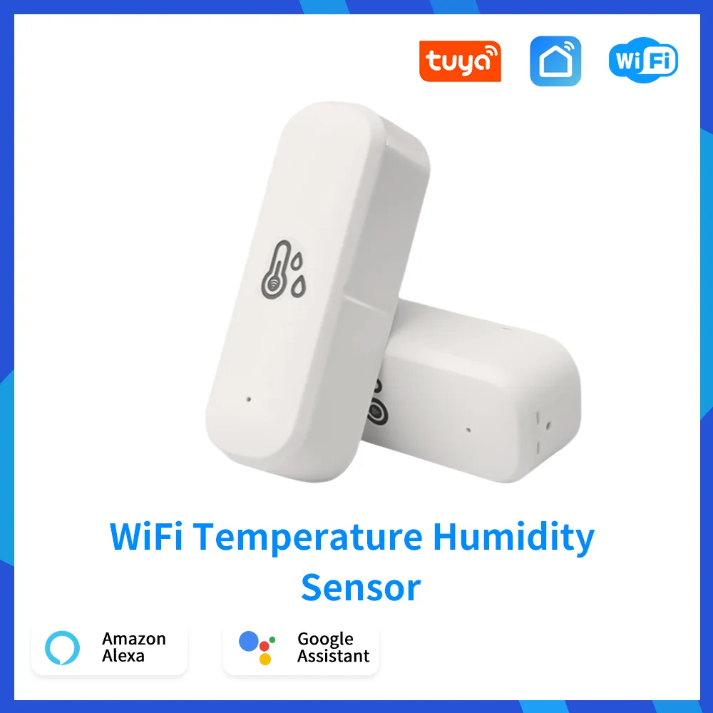 ทูย่า ไวไฟเซ็นเซอร์อุณหภูมิและความชื้นอัจฉริยะ แอพการอัตโนมัติในบ้านอัจฉริยะ การตรวจสอบระยะไกล ชีวิตอัจฉริยะด้วยอเล็กซา กูเกิลโฮม 1