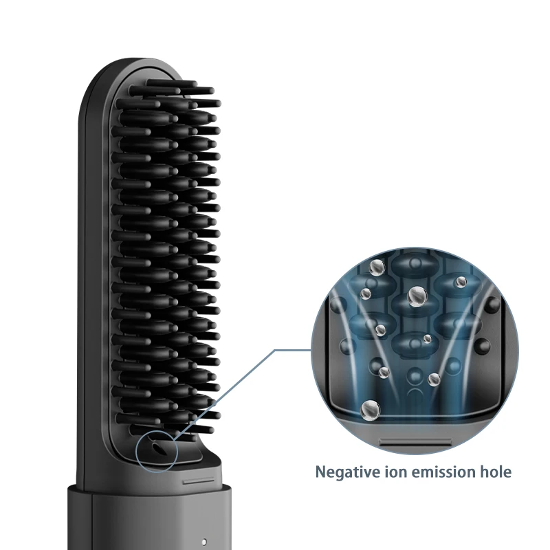 RTS Model Dual Voltage Quick Heating Salon-Grade Mini Travel-Size Hair Straightener Wireless Black Color