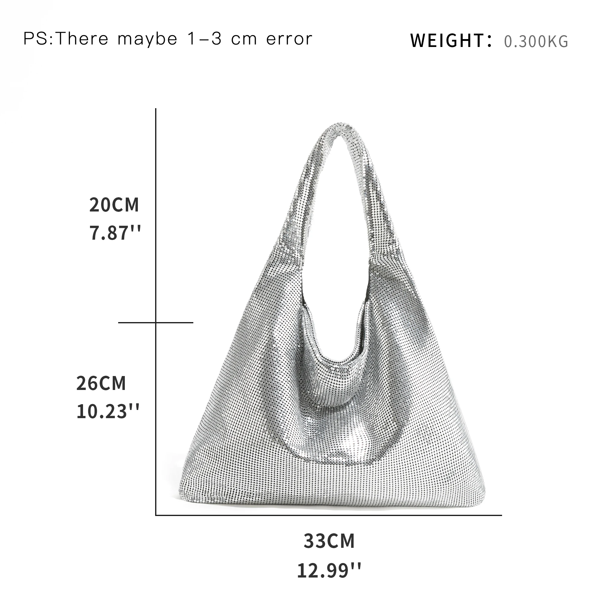 2023 Large Silver Handbag | Metal Mesh Bag | Shoulder Bags