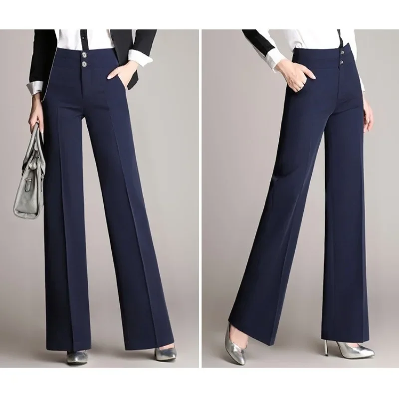 S-4XL-Plus-Size-Womens-Pants-Spring-Autumn-Women-Wide-Leg-Office-Pants ...