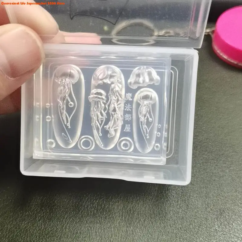 Soft Silicone Jellyfish Moulds Art Dropper Mold Convenient Art Molds Resin Craft Mould DIY Casting Moulds