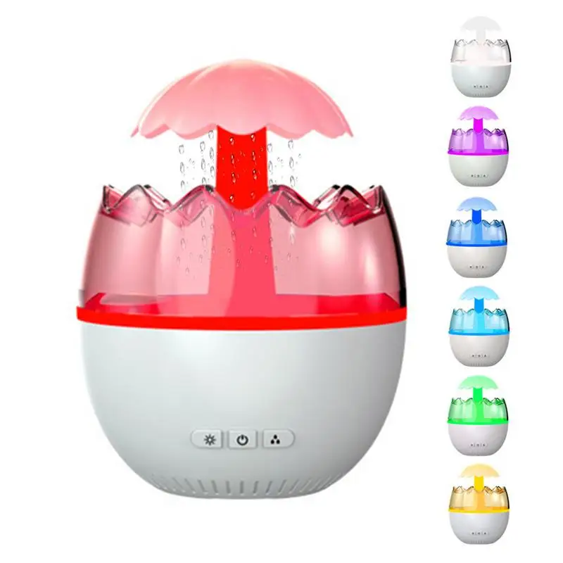 

Raincloud Humidifier Water Drip USB Charging Portable Mini Humidifier with 7 Colors Night Light 450ml Room Air Humidifier Super