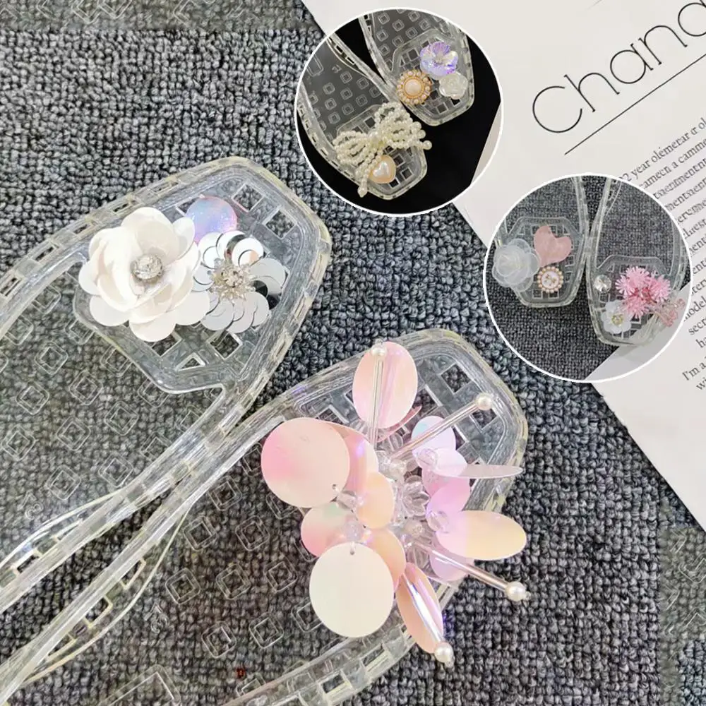 Jelly Shoe Decorations Transparent Hole Design Shoe Charms Summer