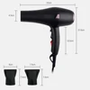 2400W Professional Hair Dryer Hot and Cold Wind Blower Powerful Blowdryer Compact Multifunction 2 Speed 3 Heating Collect Nozzle 2