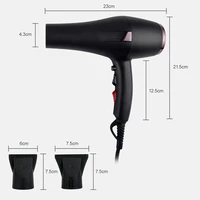 2400W Professional Hair Dryer Hot and Cold Wind Blower Powerful Blowdryer Compact Multifunction 2 Speed 3 Heating Collect Nozzle 2