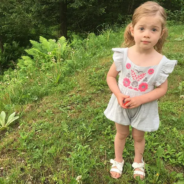 Girls Clothes LM Summer Kids T-shirts Cute Outfit Set Flower Girl Dresses for Weddings Casual Tops Infant Baby Romper