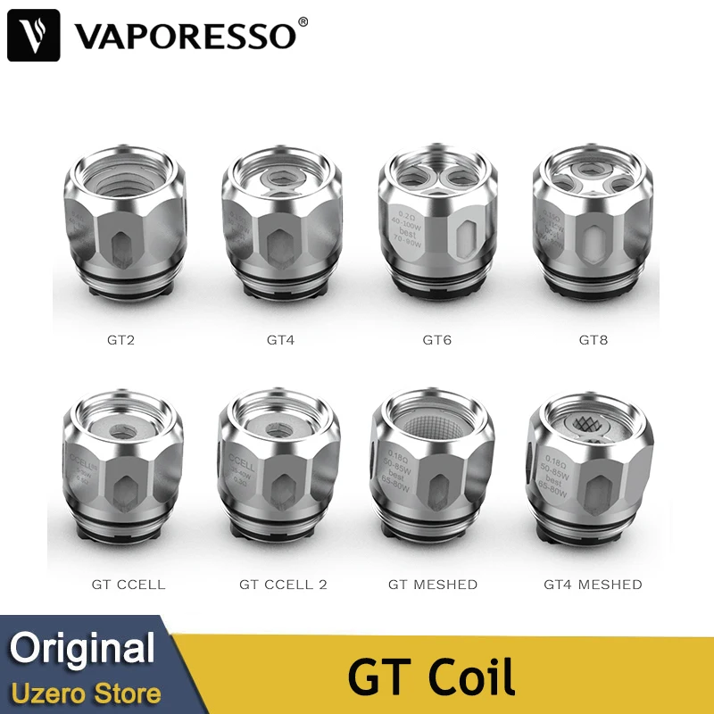 3PCS/lot Vaporesso GT Coil GT2 GT4 GT6 GT8 GT CCELL 2 GT Mesh Head For NRG Cascade Tank Revenger SWAG GEN X LUXE II GEN S Kit