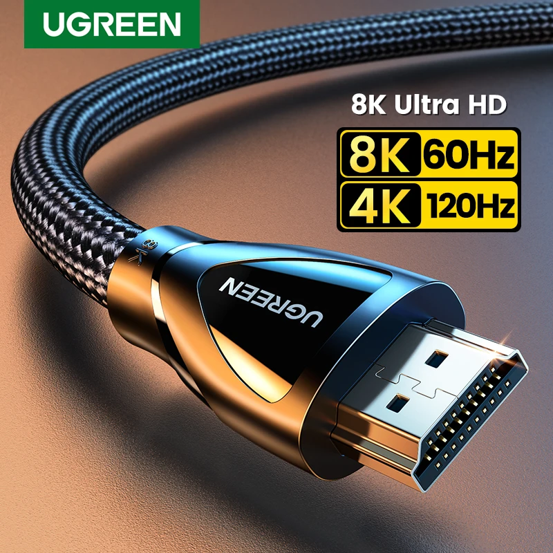 Cavo Hdmi Ugreen Per Xbox Series X Hdmi 2.1 Cavo 8K/60Hz 4K/120Hz Splitter Hdmi Per Xiaomi Mi Box Ps5 Hdr10 + 48Gbps Hdmi 2.1