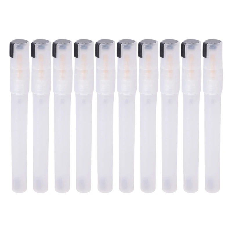 HX6A 10팩 DIY 아트 프로젝트 및 산업용 마킹을 위한 리필 가능 페인트 마커 펜 팁이 있는 투명 아크릴 잉크 마커