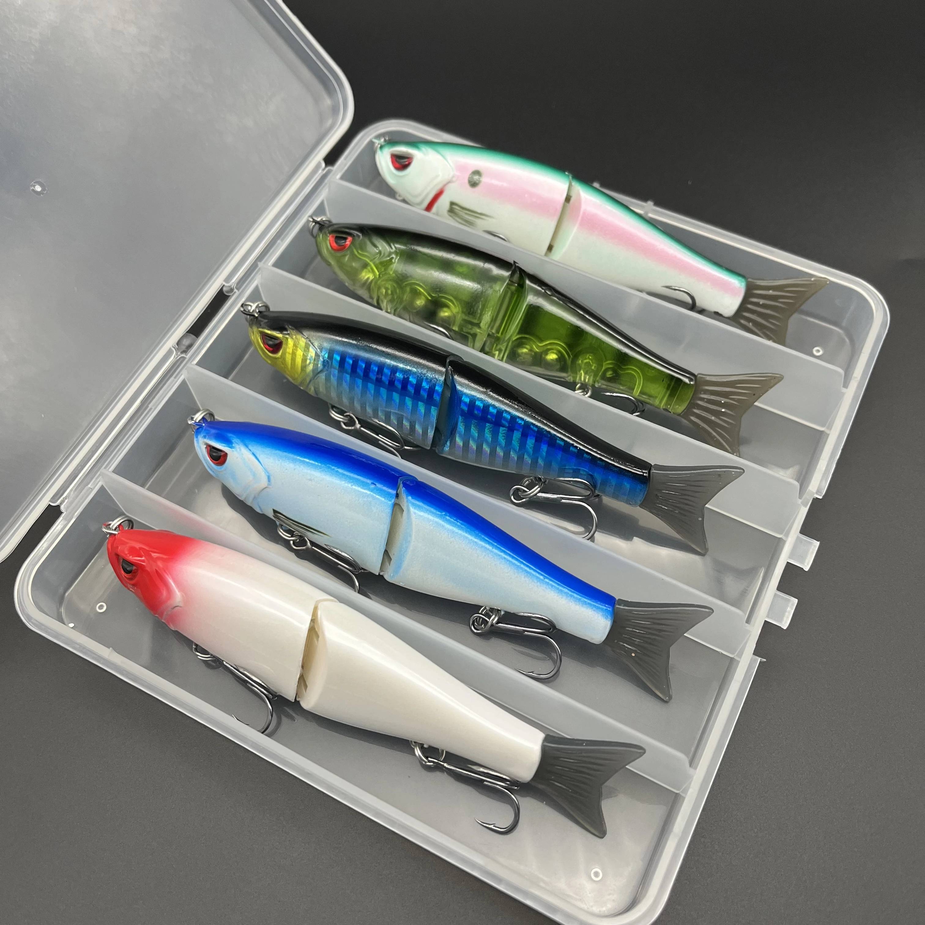 5 Stück LUHANGT Angelköder 115mm Madness Swimbait Großer Köder Meeresangeln Harter Köder Riesiger Gelenkköder Leurre Balam
